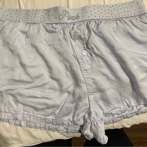 PINK Victoria's Secret Women's Light Blue Sleep Shorts S